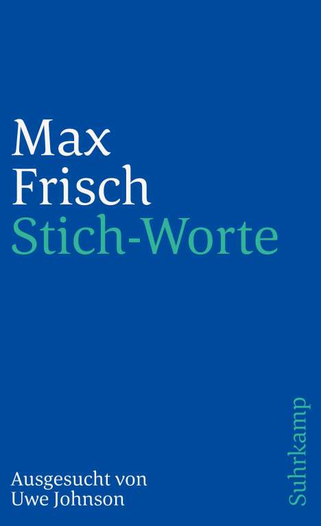 Max Frisch: Stich-Worte, Buch