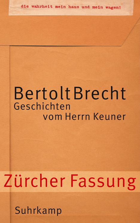 Bertolt Brecht: Geschichten vom Herrn Keuner, Buch