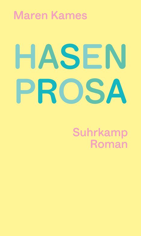 Maren Kames: Hasenprosa, Buch