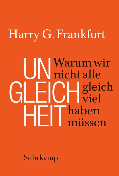 Harry G. Frankfurt: Ungleichheit, Buch