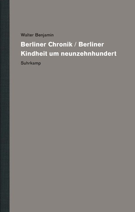 Walter Benjamin: Werke und Nachlaß. Kritische Gesamtausgabe, Buch