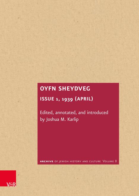 Oyfn Sheydveg. Issue 1, 1939 (April), Buch