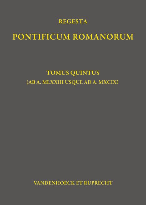 Philipp Jaffé: Regesta Pontificum Romanorum, Buch