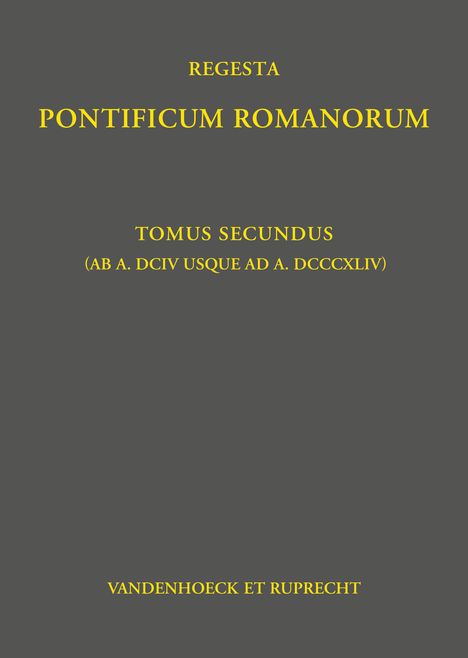 Philipp Jaffé: Regesta Pontificum Romanorum, Buch