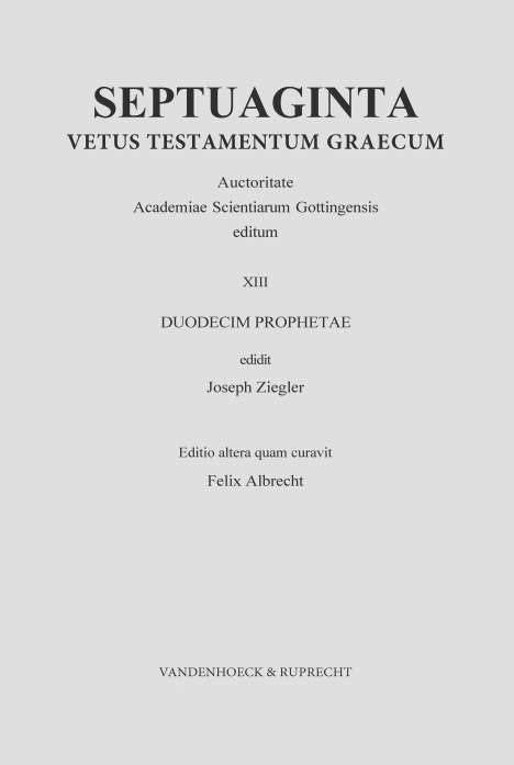 Septuaginta. Band 13, Buch