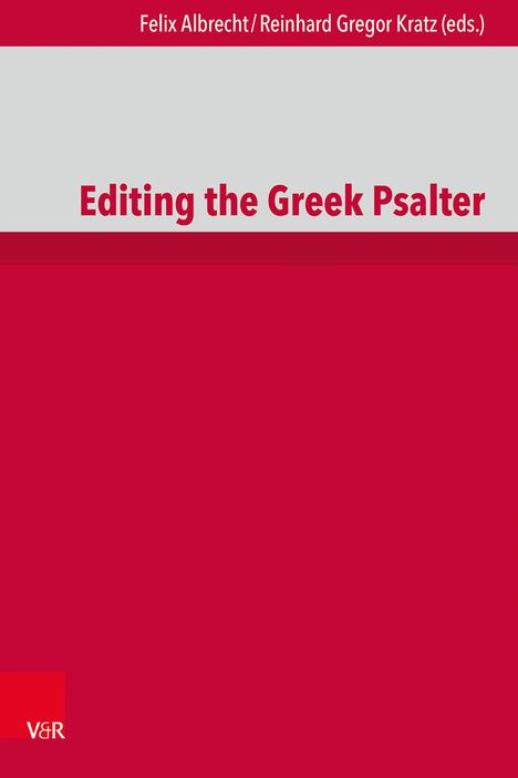 Editing the Greek Psalter, Buch