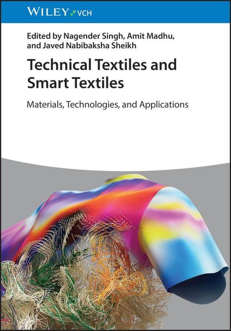 "Technical Textiles and Smart Textiles: Materials, Technologies, and Applications." Buntes abstraktes Textil-Rendering.
