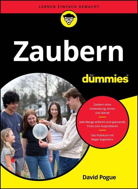 "Zaubern für Dummies" von David Pogue. Gruppe von Menschen, die mit einem schwebenden Ballon experimentieren.