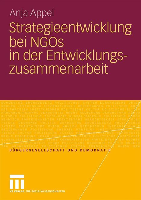 Anja Appel: Strategieentwicklung bei NGOs in der Entwicklungszusammenarbeit, Buch