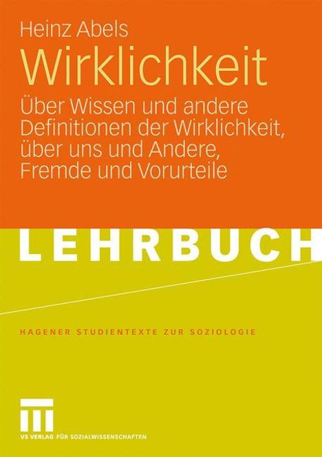 Heinz Abels: Wirklichkeit, Buch