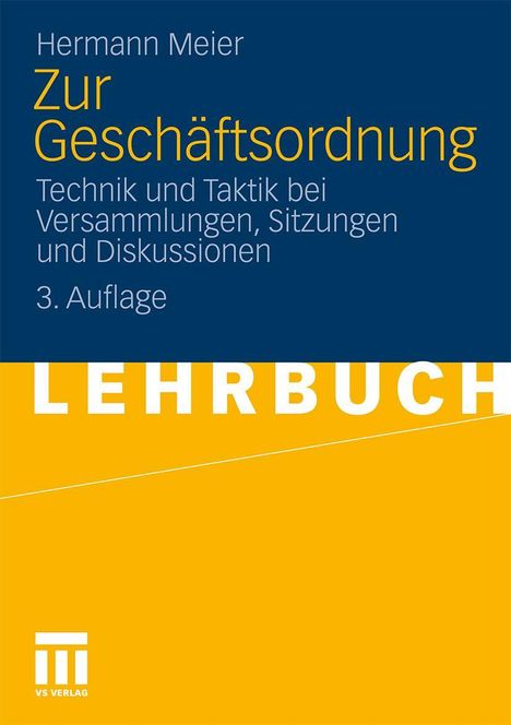 Hermann Meier: Zur Geschäftsordnung, Buch