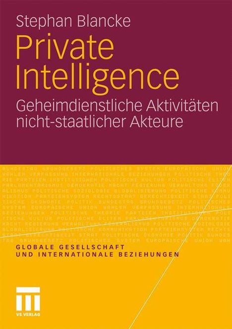 Stephan Blancke: Private Intelligence, Buch