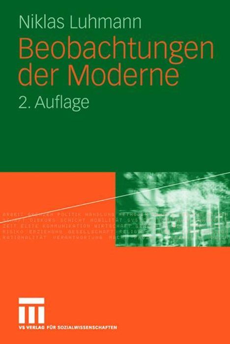 Niklas Luhmann: Beobachtungen der Moderne, Buch
