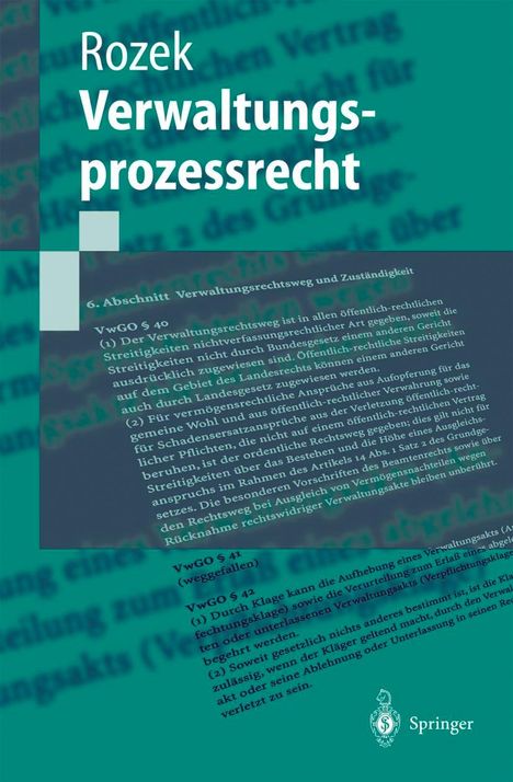 J. Rozek: Verwaltungsprozessrecht, Buch