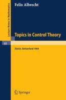Felix Albrecht: Topics in Control Theory, Buch