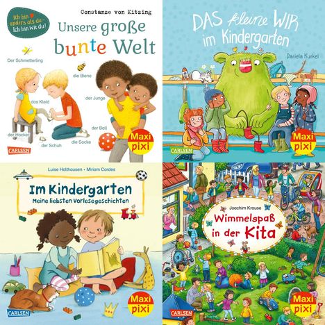 diverse: Maxi-Pixi-4er-Set 95: Neues aus dem Kindergarten (4x1 Exemplar), Diverse