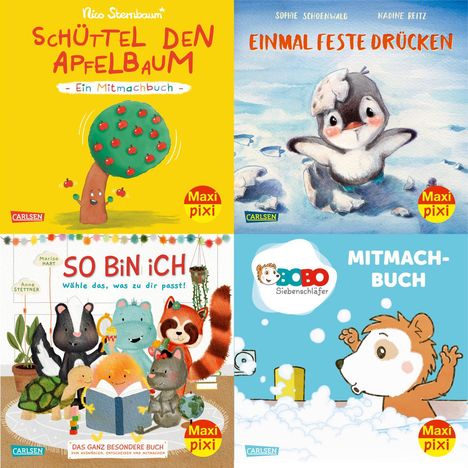 Lappan: Maxi-Pixi-4er-Set 110: Bilderbücher zum Mitmachen (4x1 Exemplar), Diverse