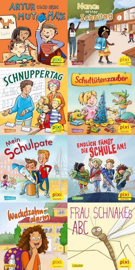 diverse: Pixi-8er-Set 304: In die Schule mit Pixi (8x1 Exemplar), Diverse