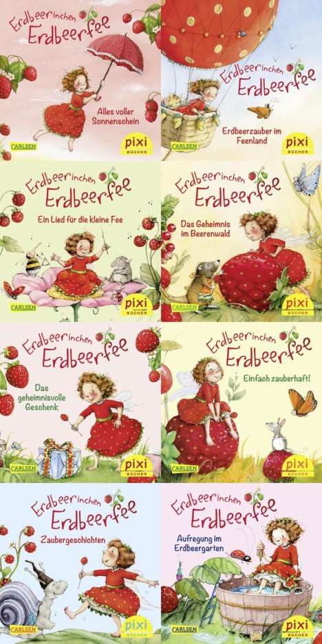 Stefanie Dahle: Pixi-8er-Set 269: Erdbeerinchen Erdbeerfee (8x1 Exemplar), 8 Diverse