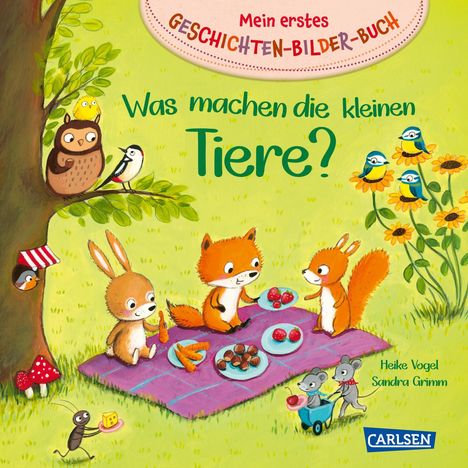 Sandra Grimm: Mein erstes Geschichten-Bilder-Buch: Was machen die kleinen Tiere?, Buch