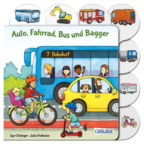 Auto, Fahrrad, Bus und Bagger, Buch