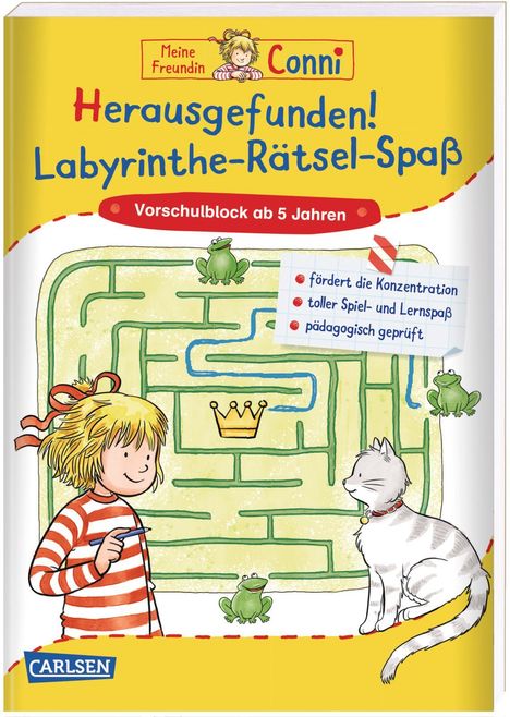 Hanna Sörensen: Conni Gelbe Reihe (Beschäftigungsbuch): Herausgefunden! Labyrinthe-Rätsel-Spaß, Buch