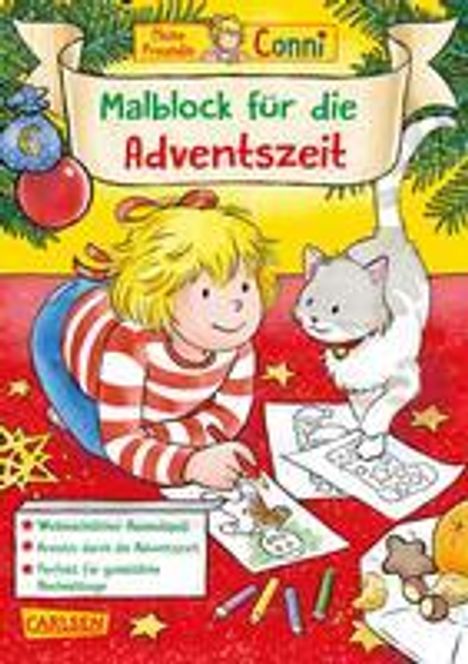 Hanna Sörensen: Conni Gelbe Reihe (Beschäftigungsbuch): Mein Malblock für die Adventszeit, Buch