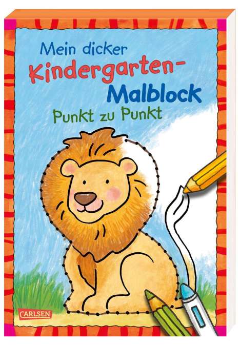 Mein dicker Kindergarten-Malblock: Punkt zu Punkt, Buch