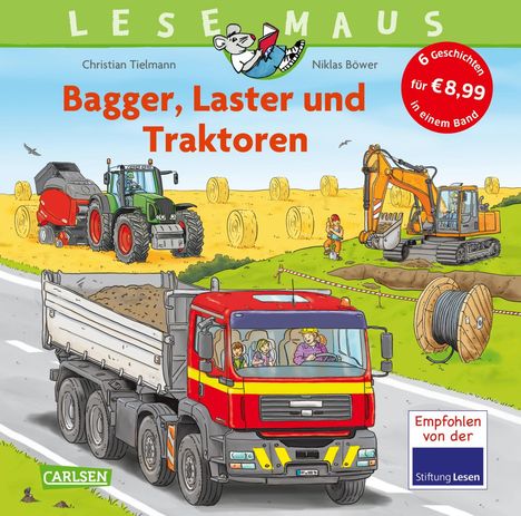 Christian Tielmann: LESEMAUS Sonderbände: Bagger, Laster und Traktoren - Alles über Fahrzeuge, Buch