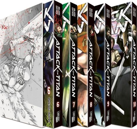 Hajime Isayama: Attack on Titan, Bände 6-10 im Sammelschuber mit Extra, Diverse