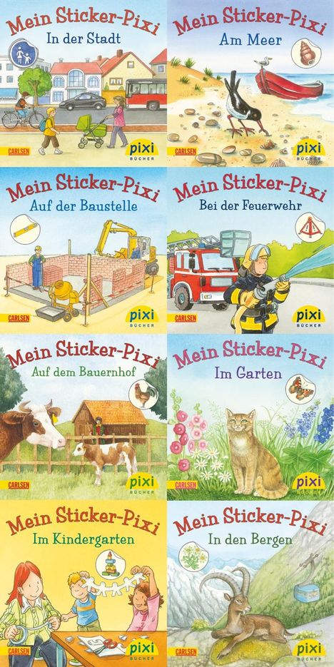 Pixi-Bundle 8er Serie 199. Meine Sticker-Pixis, Buch