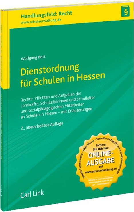 Wolfgang Bott: Dienstordnung für Schulen in Hessen, Buch