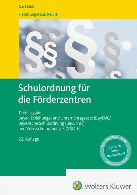 Schulordnung für die Förderzentren, Buch