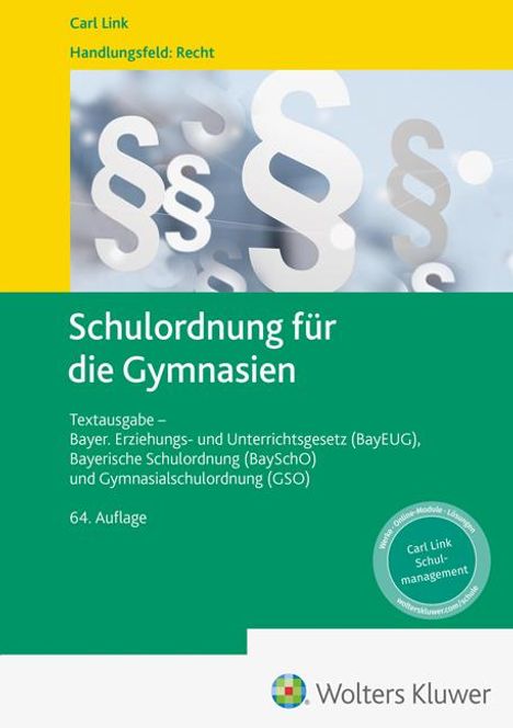 Schulordnung für die Gymnasien, Buch