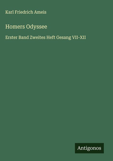 Karl Friedrich Ameis: Homers Odyssee, Buch