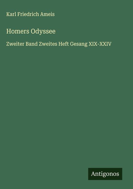 Karl Friedrich Ameis: Homers Odyssee, Buch