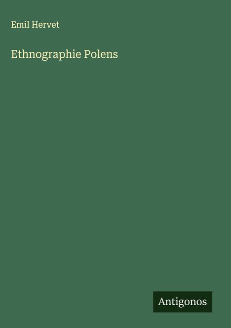 Emil Hervet: Ethnographie Polens, Buch