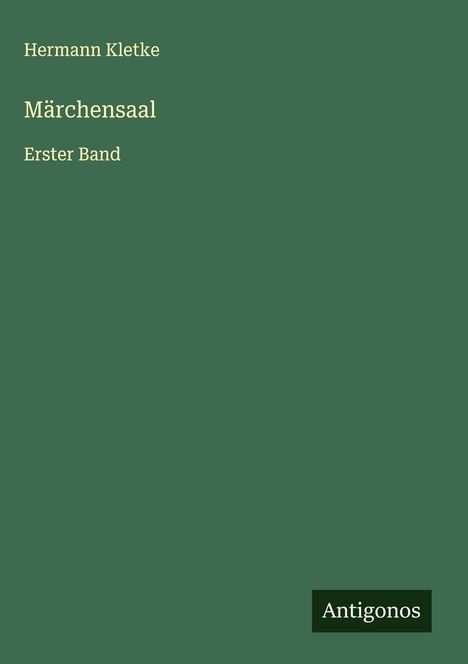 Hermann Kletke: Märchensaal, Buch