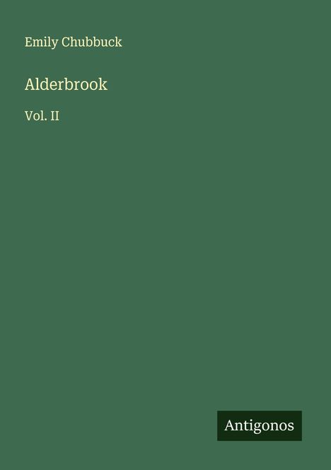 Emily Chubbuck: Alderbrook, Buch