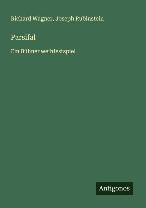 Richard Wagner (geb. 1952): Parsifal, Buch