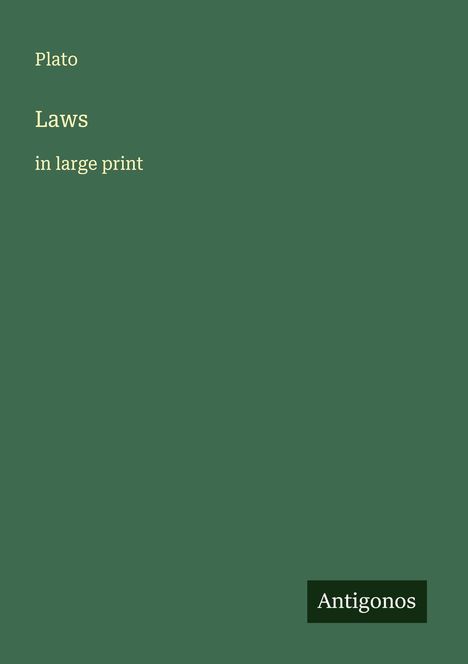 Plato: Laws, Buch