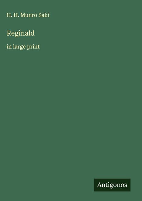 H. H. Munro Saki: Reginald, Buch