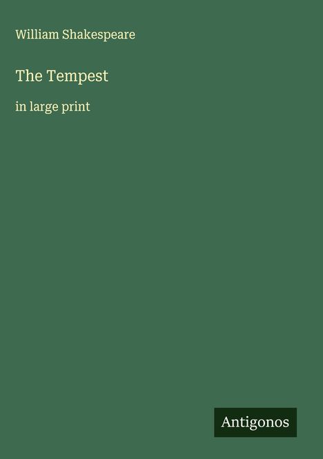 William Shakespeare: The Tempest, Buch