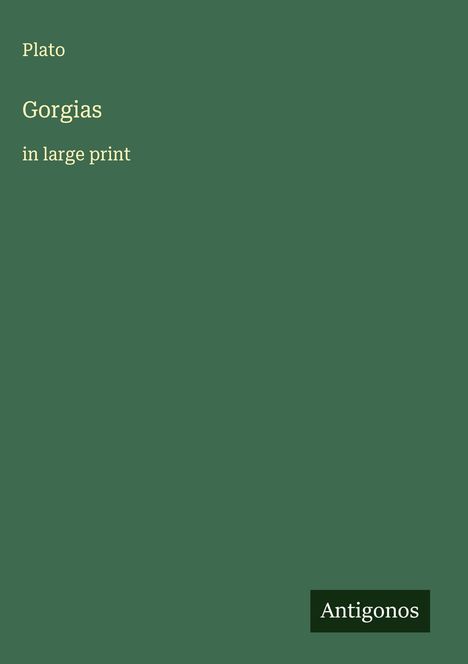Plato: Gorgias, Buch