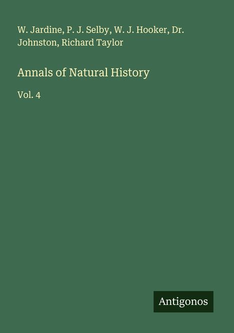 W. Jardine: Annals of Natural History, Buch