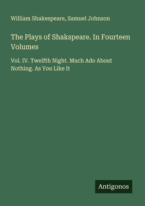 William Shakespeare: The Plays of Shakspeare. In Fourteen Volumes, Buch