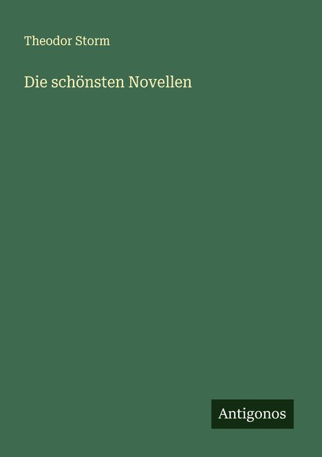 Theodor Storm: Die schönsten Novellen, Buch