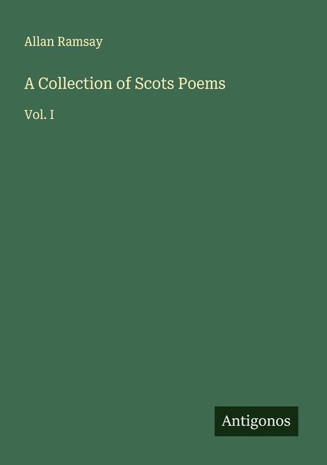 Allan Ramsay: A Collection of Scots Poems, Buch