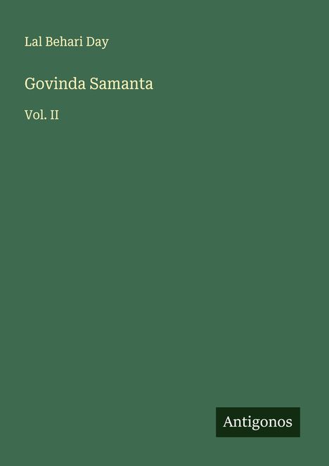 Lal Behari Day: Govinda Samanta, Buch