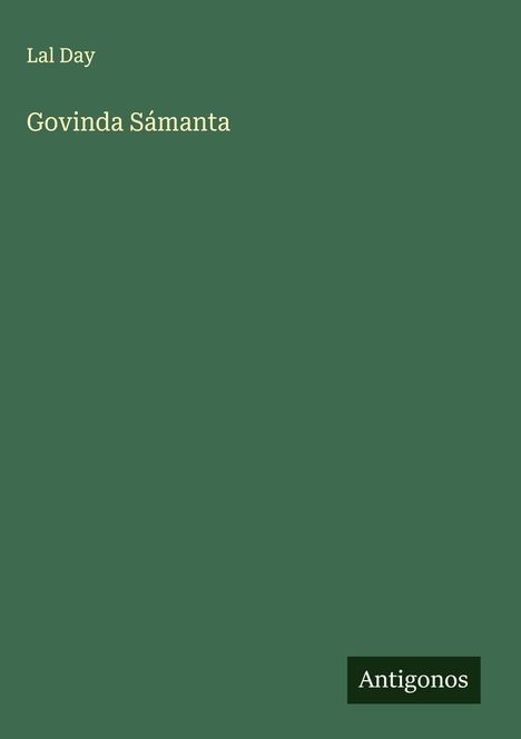 Lal Day: Govinda Sámanta, Buch